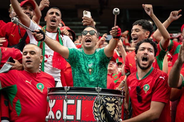 July 4, 2026, Houston, Texas, USA: Morocco fans celebrate win after the Round of 16 match between Morocco and Canada at the FIFA World Cup, WM, Weltmeisterschaft, Fussball 2026 at Houston Stadium in Houston, Texas, on Saturday, July 4, 2026. Morocco defeated Canada 3-0. Houston USA - ZUMAp213 20260704_znp_p213_019 Copyright: xLynnxPenningtonx
