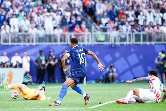 RECORD DATE NOT STATED FIFA World Cup, WM, Weltmeisterschaft, Fussball 2026 - Round of 16 - Paraguay v France Kylian Mbappe player of France during the Round of 16 match between Paraguay and France at the FIFA World Cup, at Philadelphia Stadium, in Philadelphia, United States, on Saturday, July 04, 2026.(Foto: Vanessa Carvalho Brazil Photo Press IMAGO) Sports Copyright: xVanessaxCarvalhox