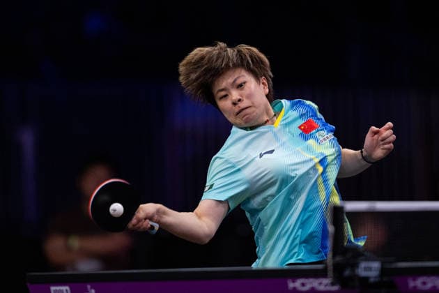 LOS ANGELES, CALIFORNIA - JULY 04: Wang Yidi of China competes in the Women s Singles Quarterfinal match against Joo Cheonhui of South Korea on day 9 of United States Smash 2026 at Ontario Convention Center on July 4, 2026 in Los Angeles, California.  Copyright: xVCGx 111652314450
