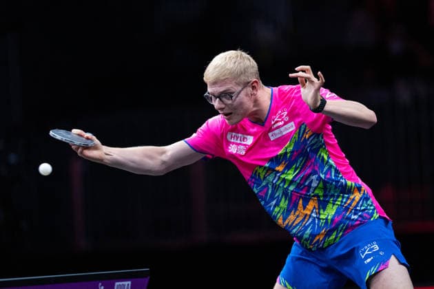 LOS ANGELES, CALIFORNIA - JULY 04: Felix Lebrun of France competes in the Men s Singles Quarterfinal match against Alexis Lebrun of France on day 9 of United States Smash 2026 at Ontario Convention Center on July 4, 2026 in Los Angeles, California.  Copyright: xVCGx 111652317606