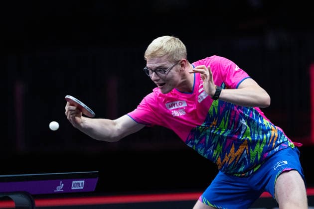 LOS ANGELES, CALIFORNIA - JULY 04: Felix Lebrun of France competes in the Men s Singles Quarterfinal match against Alexis Lebrun of France on day 9 of United States Smash 2026 at Ontario Convention Center on July 4, 2026 in Los Angeles, California.  Copyright: xVCGx 111652317615