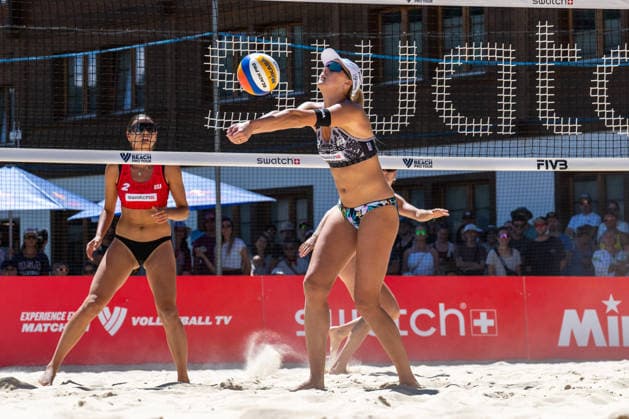 GSTAAD, SWITZERLAND - JULY 4: Taryn Brasher (Player No. 2, USA) during the Beach Pro Tour - Elite 16 at Gstaad on July 4, 2026 in Gstaad, Switzerland. Switzerland Copyright: xPeterxWeberx
