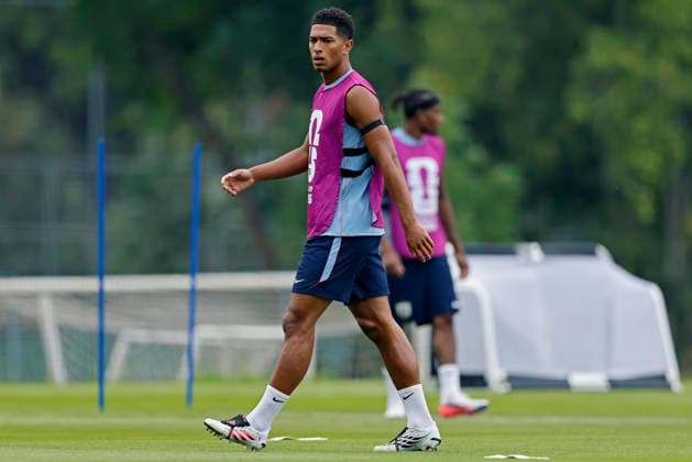 RECORD DATE NOT STATED 4th July 2026; Pumas La Cantera training center, Mexico City, Mexico; FIFA World Cup, WM, Weltmeisterschaft, Fussball Football, England Training Session; Jude Bellingham of the England looks on HeulerxAndrey DiaEsportivo