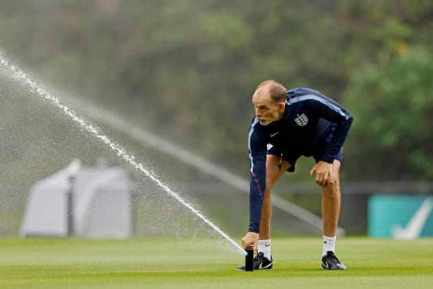 RECORD DATE NOT STATED 4th July 2026; Pumas La Cantera training center, Mexico City, Mexico; FIFA World Cup, WM, Weltmeisterschaft, Fussball Football, England Training Session; Thomas Tuchel head coach of the England HeulerxAndrey DiaEsportivo