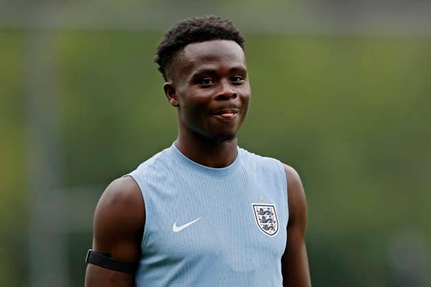 RECORD DATE NOT STATED 4th July 2026; Pumas La Cantera training center, Mexico City, Mexico; FIFA World Cup, WM, Weltmeisterschaft, Fussball Football, England Training Session; Bukayo Saka of the England looks on HeulerxAndrey DiaEsportivo
