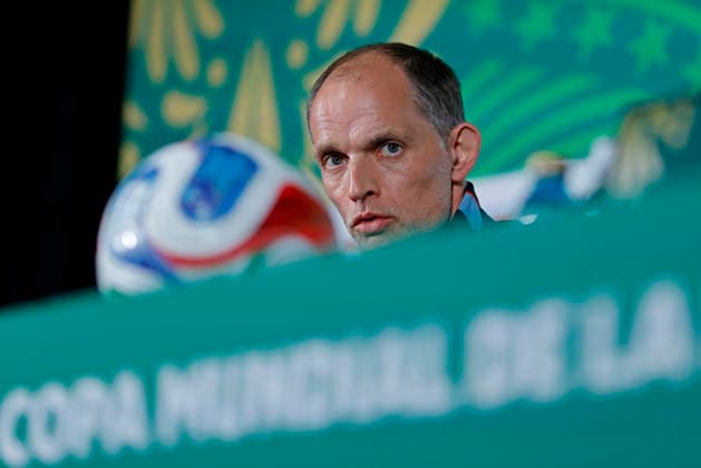 RECORD DATE NOT STATED 4th July 2026; Mexico City Stadium, Mexico City, Mexico; FIFA World Cup, WM, Weltmeisterschaft, Fussball Football, England press conference, PK, Pressekonferenz Thomas Tuchel, head coach of the England speaks HeulerxAndrey DiaEsportivo