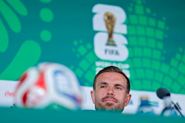 RECORD DATE NOT STATED 4th July 2026; Mexico City Stadium, Mexico City, Mexico; FIFA World Cup, WM, Weltmeisterschaft, Fussball Football, England press conference, PK, Pressekonferenz Jordan Henderson of the England speaks HeulerxAndrey DiaEsportivo