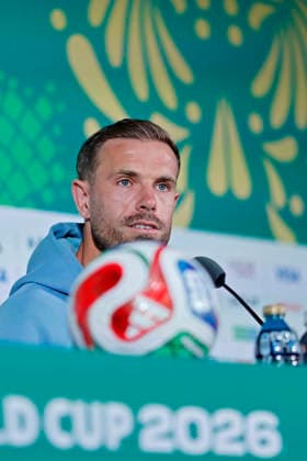 RECORD DATE NOT STATED 4th July 2026; Mexico City Stadium, Mexico City, Mexico; FIFA World Cup, WM, Weltmeisterschaft, Fussball Football, England press conference, PK, Pressekonferenz Jordan Henderson of the England speaks HeulerxAndrey DiaEsportivo