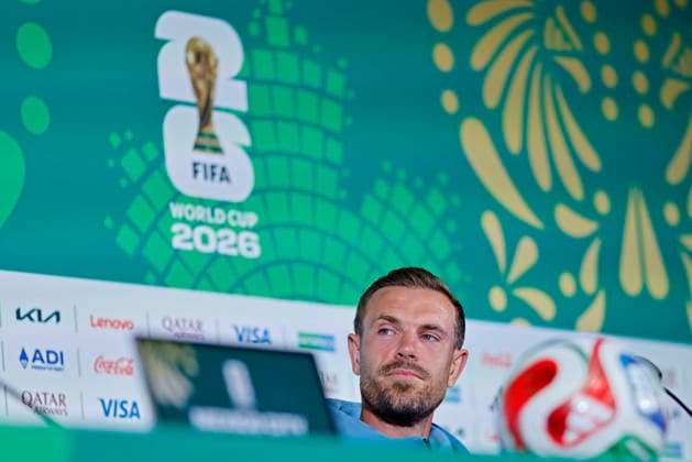 RECORD DATE NOT STATED 4th July 2026; Mexico City Stadium, Mexico City, Mexico; FIFA World Cup, WM, Weltmeisterschaft, Fussball Football, England press conference, PK, Pressekonferenz Jordan Henderson of the England speaks HeulerxAndrey DiaEsportivo