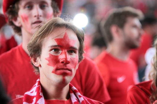 July 4, 2026, Vancouver, British Columbia, Canada: Fans of Canada and Morocco watch the FIFA World Cup, WM, Weltmeisterschaft, Fussball 2026 match at Vancouver FIFA Fan Festival at the PNE ground in Vancouver. Canada And Morocco Fans Gather At Vancouver FIFA Fan Festival.  - ZUMAa223 0860749858st Copyright: xMazyarxAsadix