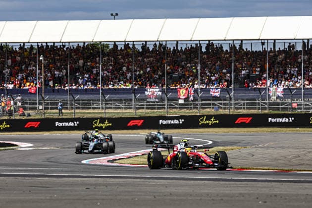 (44) Lewis Hamilton (GBR) - Scuderia Ferrari HP - Ferrari SF-26 - Ferrari during the Sprint race of Formula 1 Lenovo British Grand Prix 2026 at Silverstone Circuit in Silverstone, United Kingdom. Round 11 of the 2026 FIA Formula One World Championship, WM, Weltmeisterschaft held July 3-5, 2026. Silverstone Circuit, home of the British Grand Prix and birthplace of the Formula 1 World Championship in 1950, hosts a Sprint weekend for round eleven. This event weekend features the F1 Sprint format, with a Sprint Shootout and Sprint Race in addition to the standard qualifying session and Grand Prix. Formula 1 Lenovo British Grand Prix 2026 - Round 11 - Silverstone Circuit F1-2026-R11-GBR