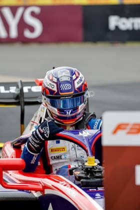 AUTO - FORMULA 3 2026 - SILVERSTONE DE PALO Matteo (ita), Trident, Dallara F3 2025, portrait Celebration podium during the 5th round of the 2026 FIA Formula 3 Championship from July 3 to 5, 2026 on the Silverstone Circuit, in Silverstone, United Kingdom - SilverstoneUnited Kingdom  Copyright: xPauloxMariax