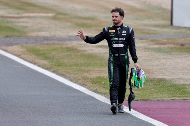 AUTO - FORMULA 3 2026 - SILVERSTONE BARRICHELLO Fernando (bra), AIX Racing, Dallara F3 2025, portrait Celebration podium during the 5th round of the 2026 FIA Formula 3 Championship from July 3 to 5, 2026 on the Silverstone Circuit, in Silverstone, United Kingdom - SilverstoneUnited Kingdom  Copyright: xPauloxMariax