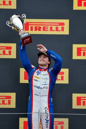 AUTO - FORMULA 3 2026 - SILVERSTONE DE PALO Matteo (ita), Trident, Dallara F3 2025, portrait Celebration podium during the 5th round of the 2026 FIA Formula 3 Championship from July 3 to 5, 2026 on the Silverstone Circuit, in Silverstone, United Kingdom - SilverstoneUnited Kingdom  Copyright: xPauloxMariax