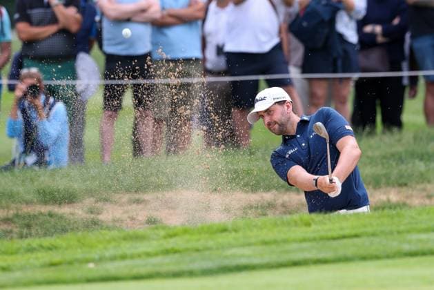 Nicolai von Dellingshausen (GER) schlaegt aus dem Bunker, Sand, 37. BMW International Open 2026, Golf, DP World Tour, Herren, Finale, 05.07.2026 Eichenried Bayern Deutschland *** Nicolai von Dellingshausen (GER) hits from the bunker, Sand, 37 BMW International Open 2026, Golf, DP World Tour, Men s, Final, July 5, 2026, Eichenried, Bavaria, Germany Copyright: xkolbert-press ChristianxKolbertx