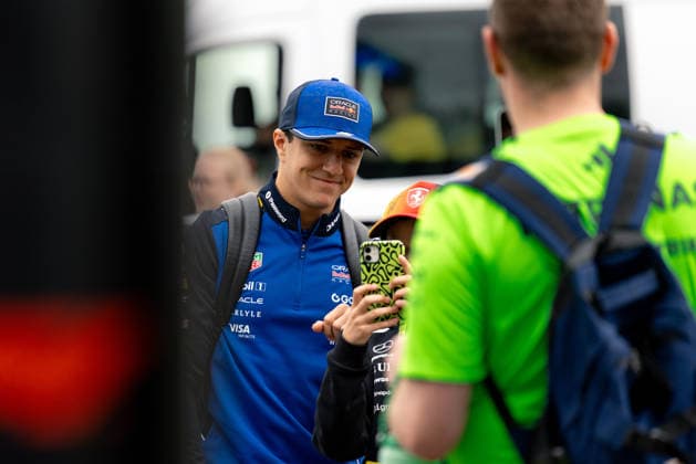 July 5, 2026, Silverstone, Northamptonshire, United Kingdom: ISACK HADJAR (6, Oracle Red Bull Racing, FRA, French F1 Driver, RB22) during drivers arrival on race day (Sunday) at the Formula 1 Pirelli British Grand Prix 2026 at Silverstone Circuit Silverstone United Kingdom - ZUMAr193 20260705_zsp_r193_046 Copyright: xSaraxRuffonix