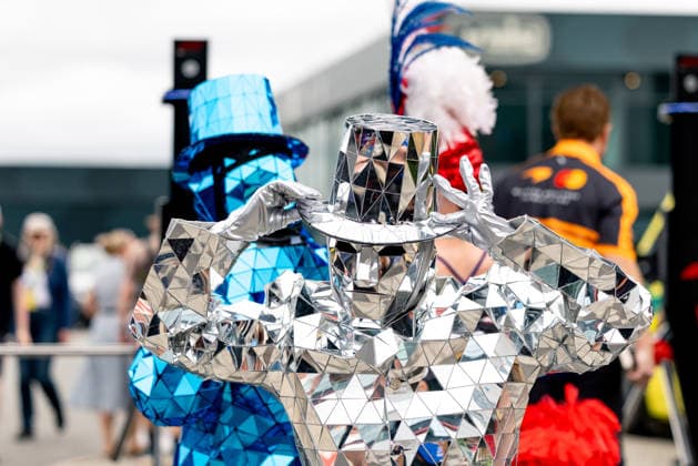 July 5, 2026, Silverstone, Northamptonshire, United Kingdom: Performers during drivers arrival on race day (Sunday) at the Formula 1 Pirelli British Grand Prix 2026 at Silverstone Circuit Silverstone United Kingdom - ZUMAr193 20260705_zsp_r193_048 Copyright: xSaraxRuffonix