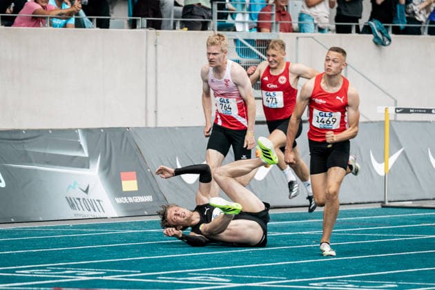 Betz Bruno (LAZ Ludwigsburg, 1630, 110m Huerden Maenner), GER, Leichtathletik, Athletics, Deutsche Meisterschaften U18 U23, Wattenscheid, 04.07.2026, GER, Leichtathletik, Athletics, Deutsche Meisterschaften U18 U23, Wattenscheid, 04.07.2026 Wattenscheid *** Betz Bruno LAZ Ludwigsburg, 1630, Men s 110m Hurdles, GER, Track and Field, Athletics, German U18 and U23 Championships, Wattenscheid, July 4, 2026, GER, Track and Field, Athletics, German U18 and U23 Championships, Wattenscheid, July 4, 2026, Wattenscheid Copyright: xStefanxMayerx EP_SMR