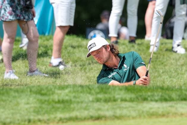 Freddy Schott (GER) schlaegt aus dem Bunker, Sand, 37. BMW International Open 2026, Golf, DP World Tour, Herren, Finale, 05.07.2026 Eichenried Bayern Deutschland *** Freddy Schott (GER) hits from the bunker, sand, 37 BMW International Open 2026, Golf, DP World Tour, Men s, Final, July 5, 2026, Eichenried, Bavaria, Germany Copyright: xkolbert-press ChristianxKolbertx