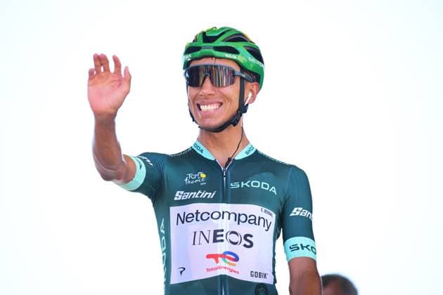 Colombian Egan Bernal of Netcompany-INEOS pictured at the start of the second stage of the 2026 Tour de France cycling race, a stage of 182km from Tarragona to Barcelona, Sunday 05 July 2026. The 113th edition of the Tour de France starts on Saturday 4 July in Barcelona, Spain, and will finish in Paris, France on the 26th of July. DAVIDxPINTENS  x180423592x