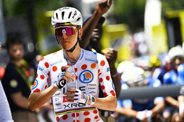 Slovenian Tadej Pogacar of UAE Team Emirates XRG pictured at the start of the second stage of the 2026 Tour de France cycling race, a stage of 182km from Tarragona to Barcelona, Sunday 05 July 2026. The 113th edition of the Tour de France starts on Saturday 4 July in Barcelona, Spain, and will finish in Paris, France on the 26th of July. JASPERxJACOBS  x180424721x