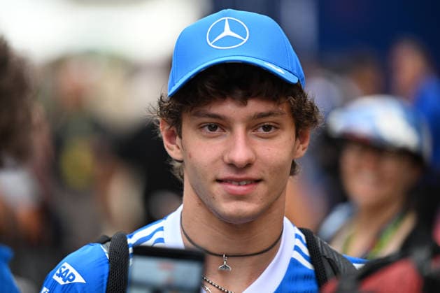 RECORD DATE NOT STATED 5th July 2026; Silverstone Circuit, Northamptonshire, England; FIA Formula 1 2026 British F1 Grand Prix; Race Day; Kimi Antonelli of Mercedes arrives at Silverstone SimonxWest