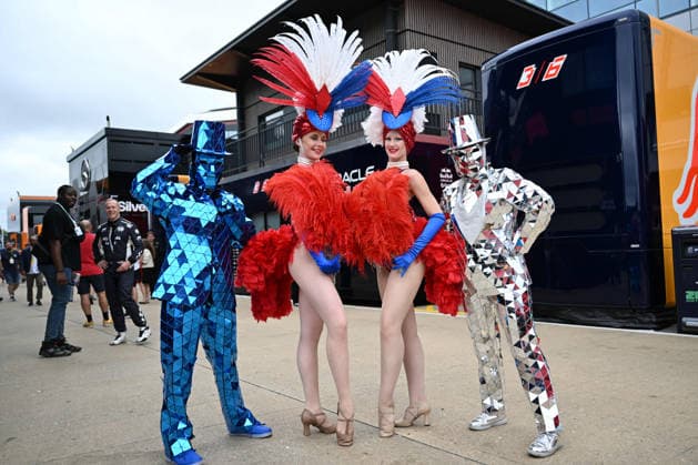 RECORD DATE NOT STATED 5th July 2026; Silverstone Circuit, Northamptonshire, England; FIA Formula 1 2026 British F1 Grand Prix; Race Day; entertainers in the paddock SimonxWest