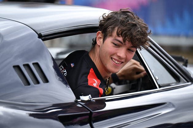 RECORD DATE NOT STATED 5th July 2026; Silverstone Circuit, Northamptonshire, England; FIA Formula 1 2026 British F1 Grand Prix; Race Day; Oliver Bearman of Haas arrives at Silverstone with his Girlfriend Alicia Torriani SimonxWest