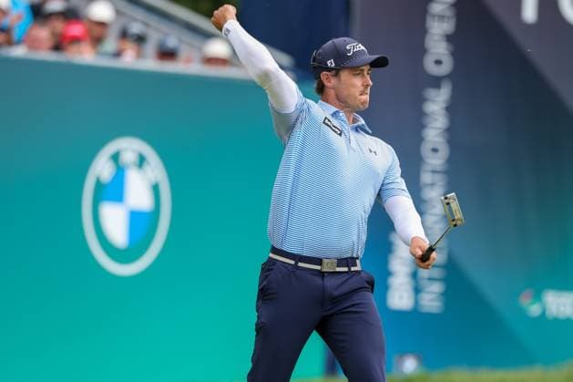 Winner der 37. BMW International Open, Michael Hollick (RSA), 37. BMW International Open 2026, Golf, DP World Tour, Herren, Finale, 05.07.2026 Eichenried Bayern Deutschland *** Winner of the 37th BMW International Open, Michael Hollick (RSA), 37th BMW International Open 2026, Golf, DP World Tour, Men s, Final, July 5, 2026, Eichenried, Bavaria, Germany Copyright: xkolbert-press ChristianxKolbertx