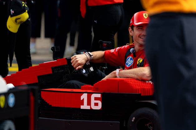 July 5, 2026, Silverstone, Northamptonshire, United Kingdom: CHARLES LECLERC (16, Scuderia Ferrari HP, MCO, Monegasque F1 Driver, SF-26) with LEGO Karts during the drivers parade on race day (Sunday) at the Formula 1 Pirelli British Grand Prix 2026 at Silverstone Circuit Silverstone United Kingdom - ZUMAr193 20260705_zsp_r193_066 Copyright: xSaraxRuffonix