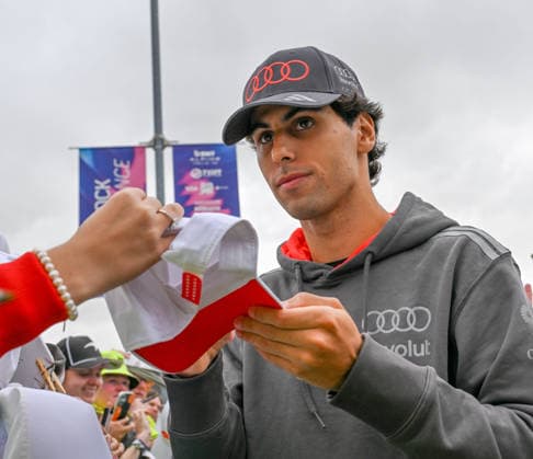Formula 1, Silverstone, UK, 05 July, 2026. 05 July 2026. Gabriel Bortello, Audi, arrives at the Formula 1 Pirelli British Grand Prix at Silverstone, Northamptonshire, UK., Credit:Lee Floyd Lee Floyd - B3214 Avalon UK, Northamptonshire, London, Silverstone  Copyright: xLeexFloydx xLeexFloydx-xB3214x xAvalonx 1114584903