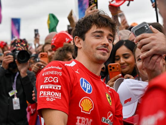Formula 1, Silverstone, UK, 05 July, 2026. 05 July 2026. Charles Leclerc, Ferrari, arrives at the Formula 1 Pirelli British Grand Prix at Silverstone, Northamptonshire, UK., Credit:Lee Floyd Lee Floyd - B3214 Avalon UK, Northamptonshire, London, Silverstone  Copyright: xLeexFloydx xLeexFloydx-xB3214x xAvalonx 1114585583