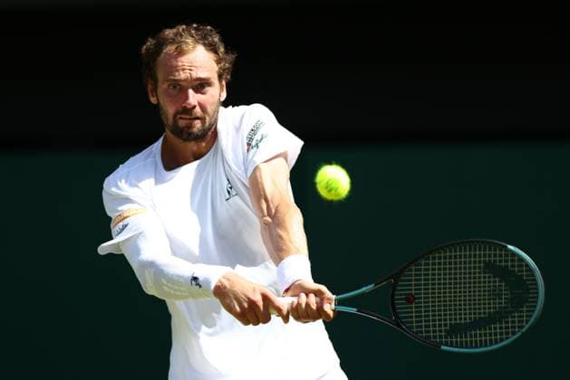 Roman Safiullin during his fourth round match Wimbledon Tennis Championships, Day 7, The All England Lawn Tennis and Croquet Club, London, UK - 05 Jul 2026London The All England Lawn Tennis and United Kingdom  Copyright: xKieranxMcManus Shutterstockx 16976813cc