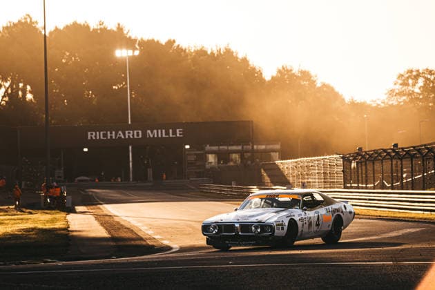 LE MANS CLASSIC SERIES 2026 - LE MANS CLASSIC LEGEND 04 SCHWARTZ Christophe GEORGI Bernd SCHWARTZ Lisa (Ger Ger Fra), Dodge Charger 1976, Action during the Le Mans Classic 2026, from July 2 to 5, 2026 on the Circuit des 24 Heures du Mans, in Le Mans, France - Le MansFrance  Copyright: xDamienxSaulnierx