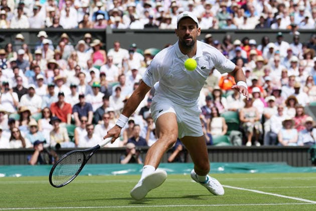 2026-07-05 The Championships - Wimbledon 2026 - Day Seven LONDON, UNITED KINGDOM - JULY 5: Novak Djokovic of Serbia during Day Seven of the The Championships - Wimbledon 2026 at All England Lawn Tennis and Croquet Club on July 5, 2026 in London, England. (Photo by Marleen Fouchier BSR Agency) London United Kingdom Content not available for redistribution in The Netherlands directly or indirectly through any third parties. Copyright: xBSRxAgencyx