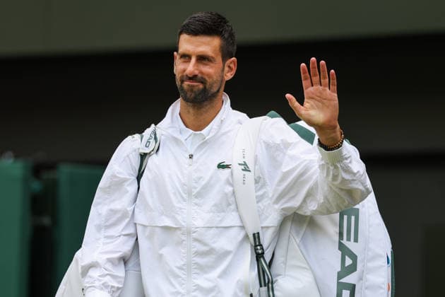 Novak Djokovic (SRB) in action at the 2026 Wimbledon Championships, AELTC London London All England Lawn Tennis and Croquet Club Wimbledon England, UK NEWSPAPERS OUT Copyright: xImmyxThompson-Bland IPSxPhotoxAgencyx