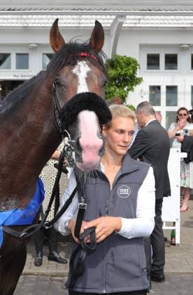 05.07.2026, GER,Reitsport, Rennen 8 IDEE 157. Deutsches Derby , Derby Meeting Hamburg - Galopprennen, Hamburger Renn-Club e.V., Galopprennbahn Hamburg Horn, Hamburg Derbysieger IDEE 157. Deutsches Derby Hengst Dardanos ( 15) vom Stall Bergholz *** July 5, 2026, GER, Equestrian Sports, Race 8 IDEE 157 German Derby, Derby Meeting Hamburg Horse Race, Hamburger Renn Club e.V., Hamburg Horn Racetrack, Hamburg Derby Winner IDEE 157 German Derby, Stallion Dardanos 15 from Bergholz Stables nordphotoxGmbHx xTauchnitz nph00059