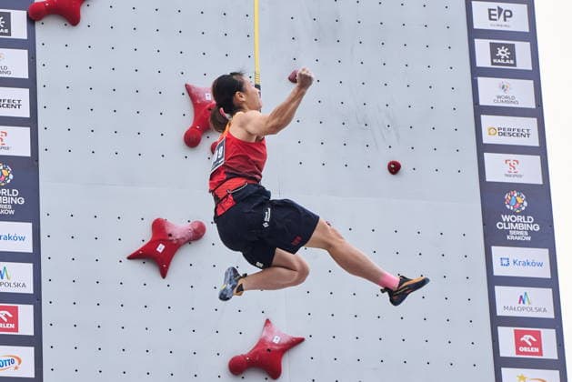 Krakow 05.07.2026. Day 3 of IFSC Speed World Cup Krakow 2026 in Cracow, Poland --- Wspinaczka Sportowa. Puchar Swiata we wspinaczce sportowej na czas Krakow 2026 w Krakowie, dzien 3 Persons shown: Lijuan Deng (CHN) Fot. Dominika Chmura Arena AkcjiFot. Dominika Chmura Arena Akcji NEWSPIX.PL --- newspix.pl 