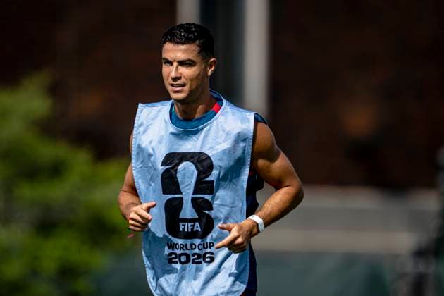 DALLAS - Cristiano Ronaldo of Portugal during the 2026 World Cup, Portugal training at Washburne Soccer and Track Stadium on July 5, 2026 in Dallas, United States. (Photo by Stefan Koops EYE4IMAGES DeFodi Images) - *** DALLAS: Cristiano Ronaldo of Portugal during the 2026 World Cup; Portugal training at Washburne Soccer and Track Stadium on July 5, 2026, in Dallas, United States. Photo by Stefan Koops, EYE4IMAGES, DeFodi Images