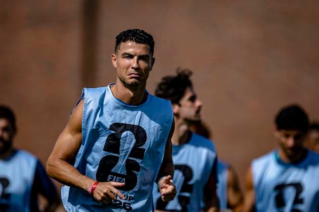 DALLAS - Cristiano Ronaldo of Portugal during the 2026 World Cup, Portugal training at Washburne Soccer and Track Stadium on July 5, 2026 in Dallas, United States. (Photo by Stefan Koops EYE4IMAGES DeFodi Images) - *** DALLAS: Cristiano Ronaldo of Portugal during the 2026 World Cup; Portugal training at Washburne Soccer and Track Stadium on July 5, 2026, in Dallas, United States. Photo by Stefan Koops, EYE4IMAGES, DeFodi Images