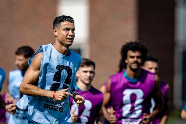 DALLAS - Cristiano Ronaldo of Portugal during the 2026 World Cup, Portugal training at Washburne Soccer and Track Stadium on July 5, 2026 in Dallas, United States. (Photo by Stefan Koops EYE4IMAGES DeFodi Images) - *** DALLAS: Cristiano Ronaldo of Portugal during the 2026 World Cup; Portugal training at Washburne Soccer and Track Stadium on July 5, 2026, in Dallas, United States. Photo by Stefan Koops, EYE4IMAGES, DeFodi Images