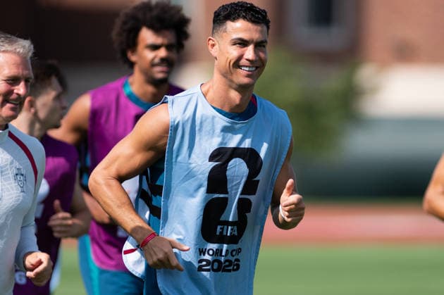 Sport Themen der Woche KW27 Sport Bilder des Tages Cristiano Ronaldo of Portugal during Portugal Team training MD-1 at SMU University in Dallas, Texas, United States. (Photo by Riquelve Nata SPP)  Copyright: xRiquelvexNata SPPx Sportspressphoto_SPR185149