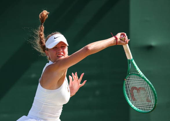 Mariella Thamm (GER), Maedchen Einzel, Girls Singles Tennis - Wimbledon 2026 - Grand Slam ITF ATP, Tennis Herren WTA, Tennis Damen - AELTC - London - - Great Britain - 5 July 2026. *** Mariella Thamm GER, Girls Singles, Girls Singles Tennis, Wimbledon 2026, Grand Slam, ITF, ATP, WTA, AELTC, London, Great Britain, July 5, 2026 Copyright: xJuergenxHasenkopfx