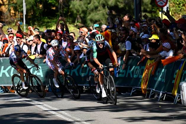 Tour de France 2026 Stage 2 BARCELONA, SPAIN - JULY 05 : Benoot Tiesj (BEL) of Decathlon CMA CGM Team in the escape pack during stage 2 of the 113rd edition of Tour de France an UCI World Tour 2.UWT cycling road race stage for Men Elite of 182 km with start in Tarragona and finish in Barcelona on July 5, 2026 in Barcelona, Spain, 05 07 2026 ( Motordriver Kurt Vandenborre - Barcelona Spain  Copyright: xTomasxSiskx