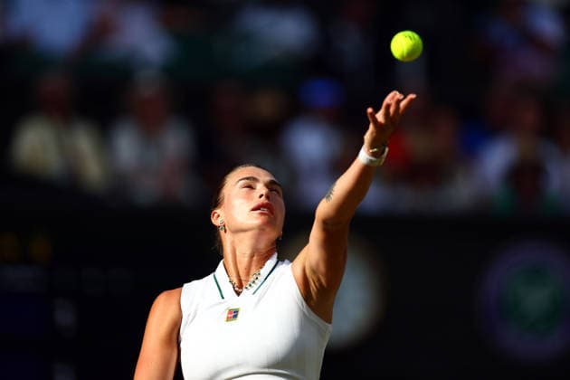 Sport Themen der Woche KW27 Sport Bilder des Tages Aryna Sabalenka during her fourth round match Wimbledon Tennis Championships, Day 7, The All England Lawn Tennis and Croquet Club, London, UK - 05 Jul 2026London The All England Lawn Tennis and United Kingdom  Copyright: xJamesxMarsh Shutterstockx 16976811dq