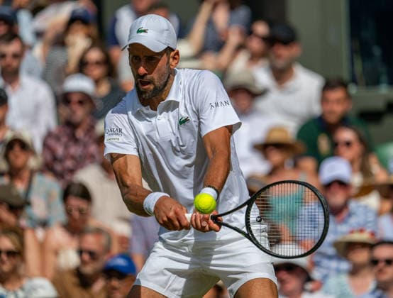 Tennis - Wimbledon Championship 2026 - Day 7 LONDON, ENGLAND - Sunday, July 5, 2026: Novak Djokovic (SRB) during the Gentlemen s Singles Fourth Round on Day Seven of The Championships Wimbledon 2026 at the All England Lawn Tennis and Croquet Club. (Photo by Kirsten Holst Propaganda) LONDON All England Lawn Tennis and Croq GREATER LONDON ENGLAND  Copyright: xKirstenxHolstx 2026-07-05-035-Wimbledon_Day_7