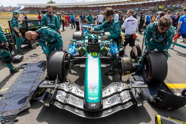 RECORD DATE NOT STATED 5th July 2026; Silverstone Circuit, Northamptonshire, England; FIA Formula 1 2026 British F1 Grand Prix; Race Day; Aston Martin Aramco F1 Team driver Lance Stroll on the grid TimxWilliams