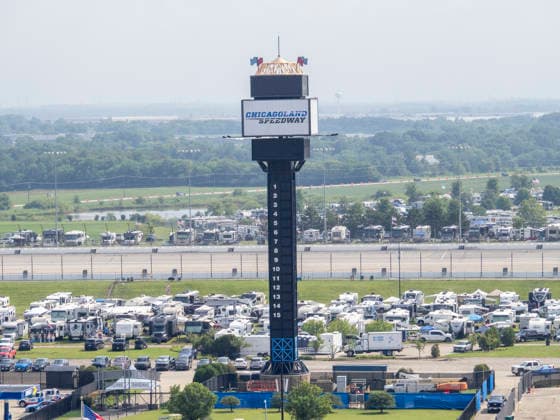 JOLIET, IL - JULY 05: A general view of the infield before the NASCAR, Motorsport, USA Cup Series eero 400 on July 5, 2026, at Chicagoland Speedway in Joliet, IL. (Photo by Joseph Weiser Icon Sportswire) AUTO: JUL 05 NASCAR Cup Series eero 400 EDITORIAL USE ONLY Icon260705003400