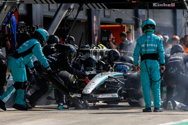 Silverstone, : Motorsport: FIA F1 Grand Prix of Britain on July, 5, 2026, Silverstone, Motorsport: FIA F1 Grand Prix of Britain (Photo by Juergen Tap) 63 RUSSELL George (gbr), Mercedes AMG F1 Team W17, action Silverstone GBR *** Silverstone, Motorsport: FIA Formula 1 Grand Prix of Great Britain on July 5, 2026, Silverstone, Motorsport: FIA Formula 1 Grand Prix of Great Britain. Photo by Juergen Tap 63: RUSSELL, George (GBR), Mercedes AMG F1 Team W17, in action at Silverstone, GBR