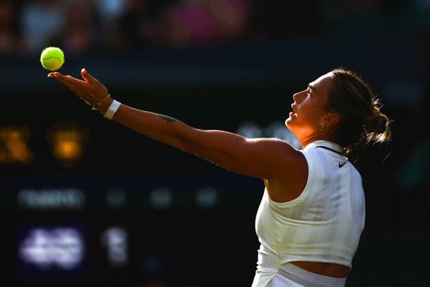 Aryna Sabalenka during her fourth round match Wimbledon Tennis Championships, Day 7, The All England Lawn Tennis and Croquet Club, London, UK - 05 Jul 2026London The All England Lawn Tennis and United Kingdom  Copyright: xJamesxMarsh Shutterstockx 16976811ed